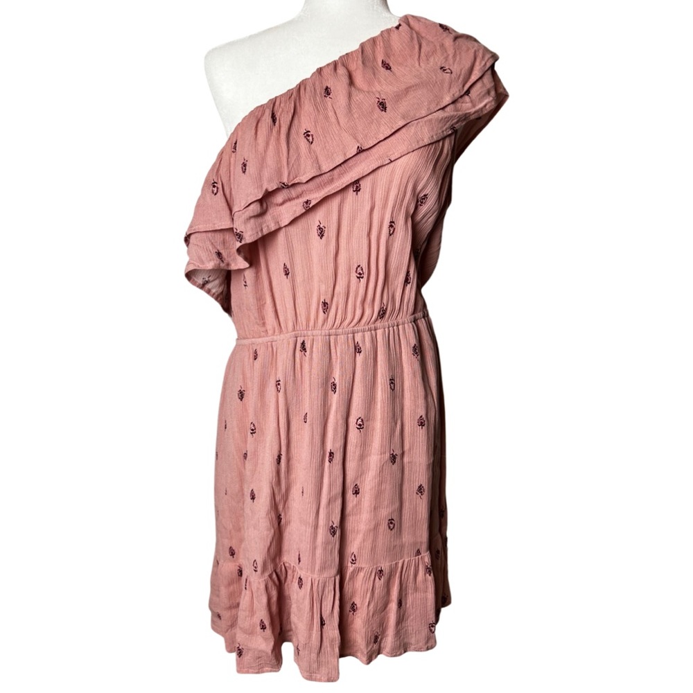 Mossimo Supply Co one sleeve ruffle dress
